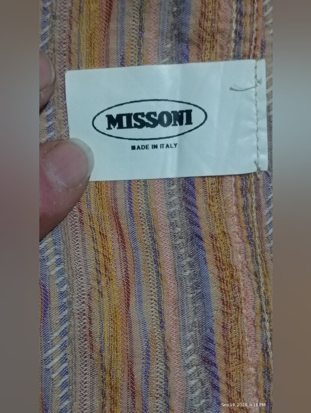 Missoni Men's Striped Long-Sleeve Button-Up Shirt - Picture 6 of 7